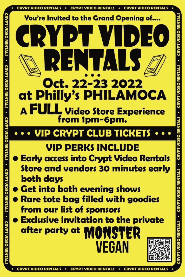 Crypt Video Rentals Two-Day VIP Crypt Club poster