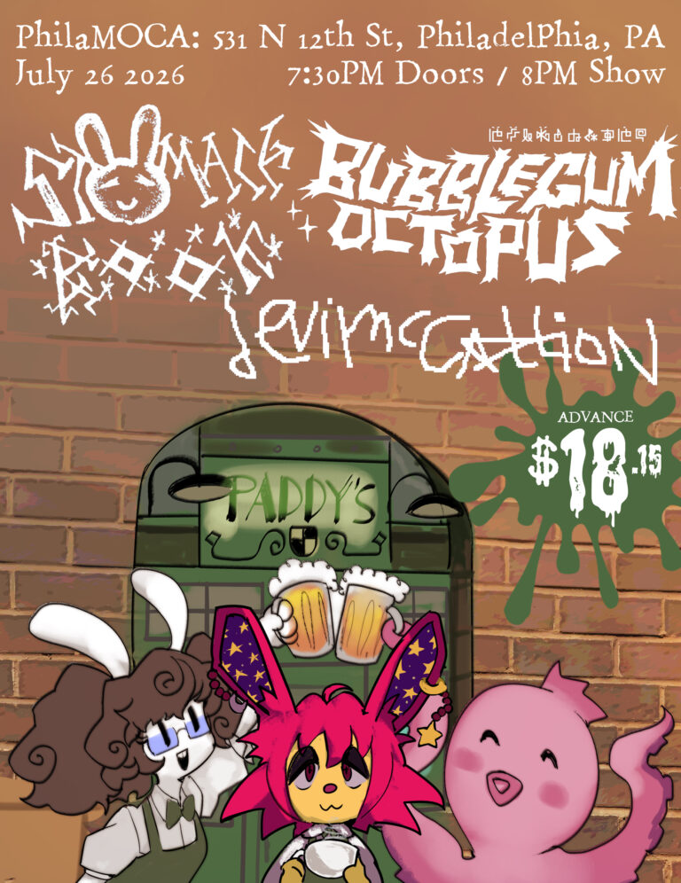 STOMACH BOOK – w/ Devi McCallion + Bubblegum Octopus - Sunday, July 26 at 7:30 PM at PhilaMOCA in West Poplar, Philadelphia