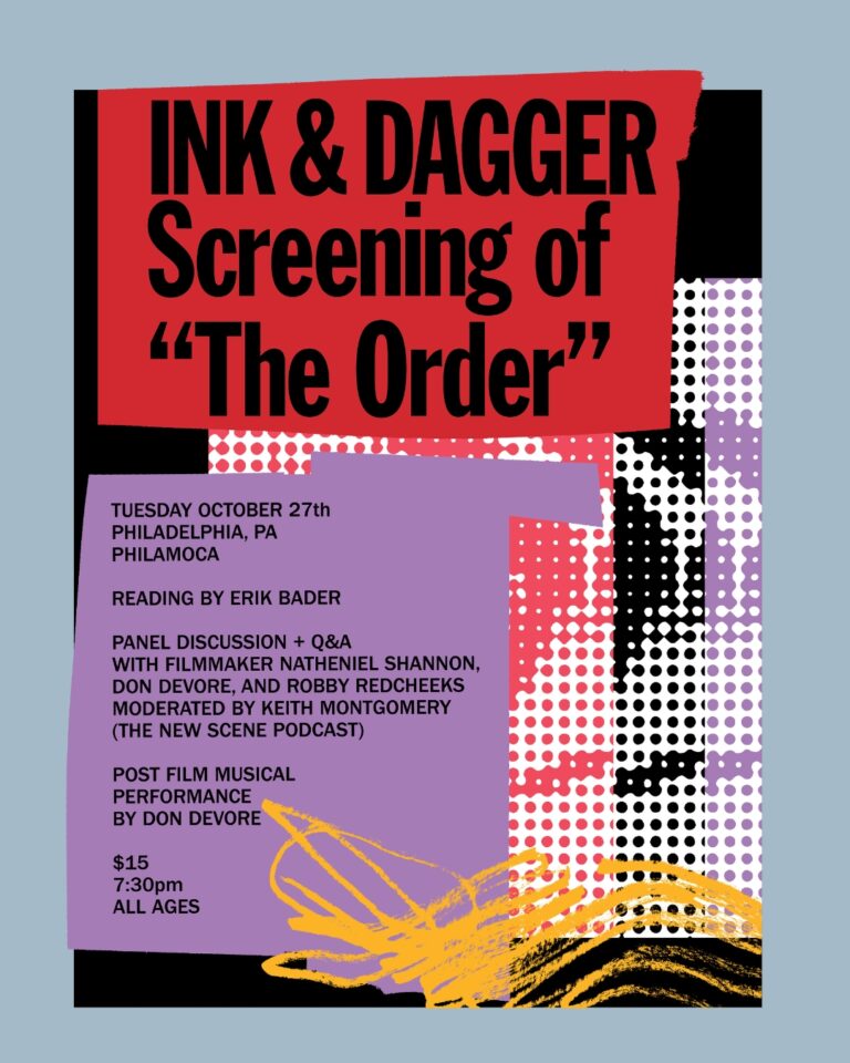 Ink & Dagger screening of “The Order” poster